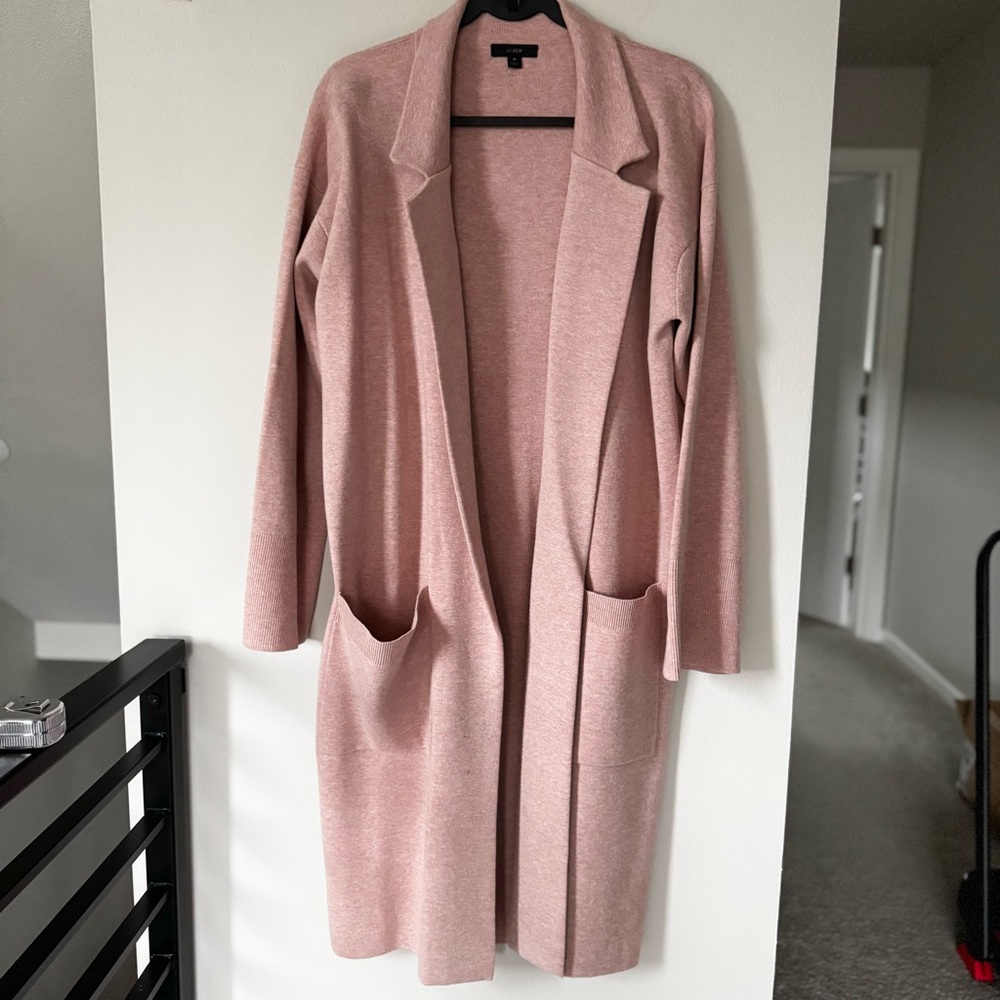 J. Crew - Ella Open-front Long Sweater-blazer M Heather Blossom - Picture 4 of 16